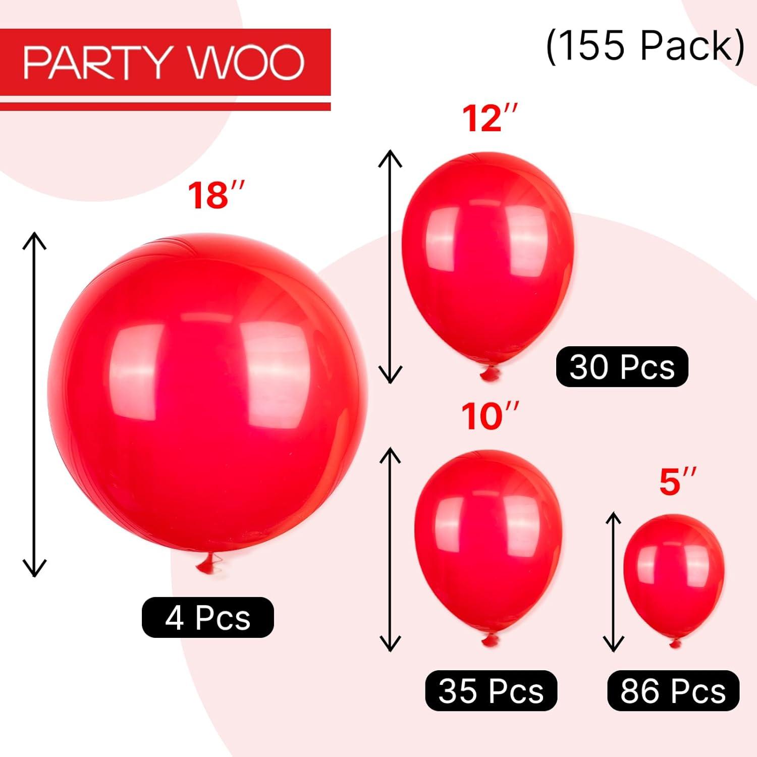 imagePartyWoo Black Balloons 50pcs 5 Inch Black Matte Latex Helium Balloons for Birthday Wedding Anniversary Graduation Bachelorette Engagement Bridal Shower Retirement Party Decorations BlackY18Redy57