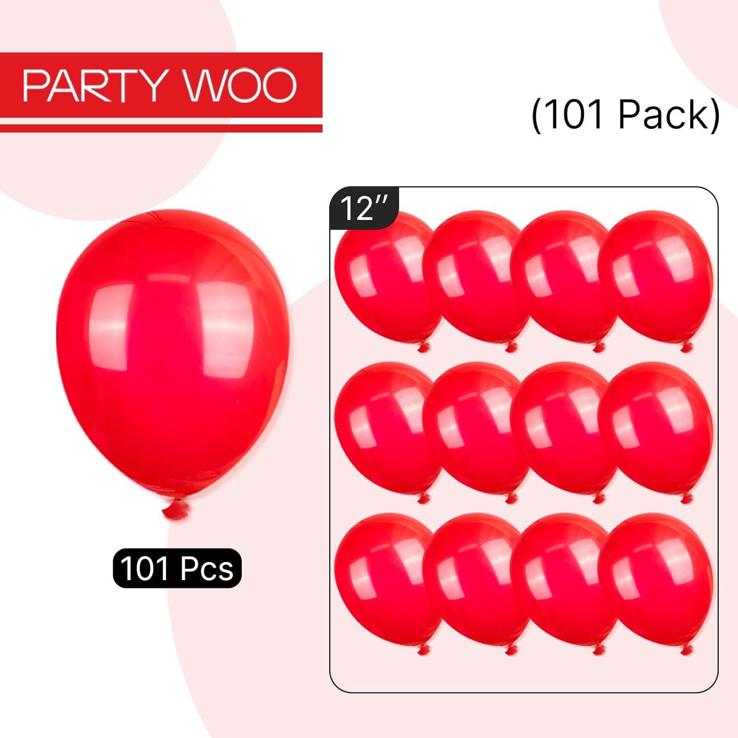 imagePartyWoo Black Balloons 50pcs 5 Inch Black Matte Latex Helium Balloons for Birthday Wedding Anniversary Graduation Bachelorette Engagement Bridal Shower Retirement Party Decorations BlackY18Redy57