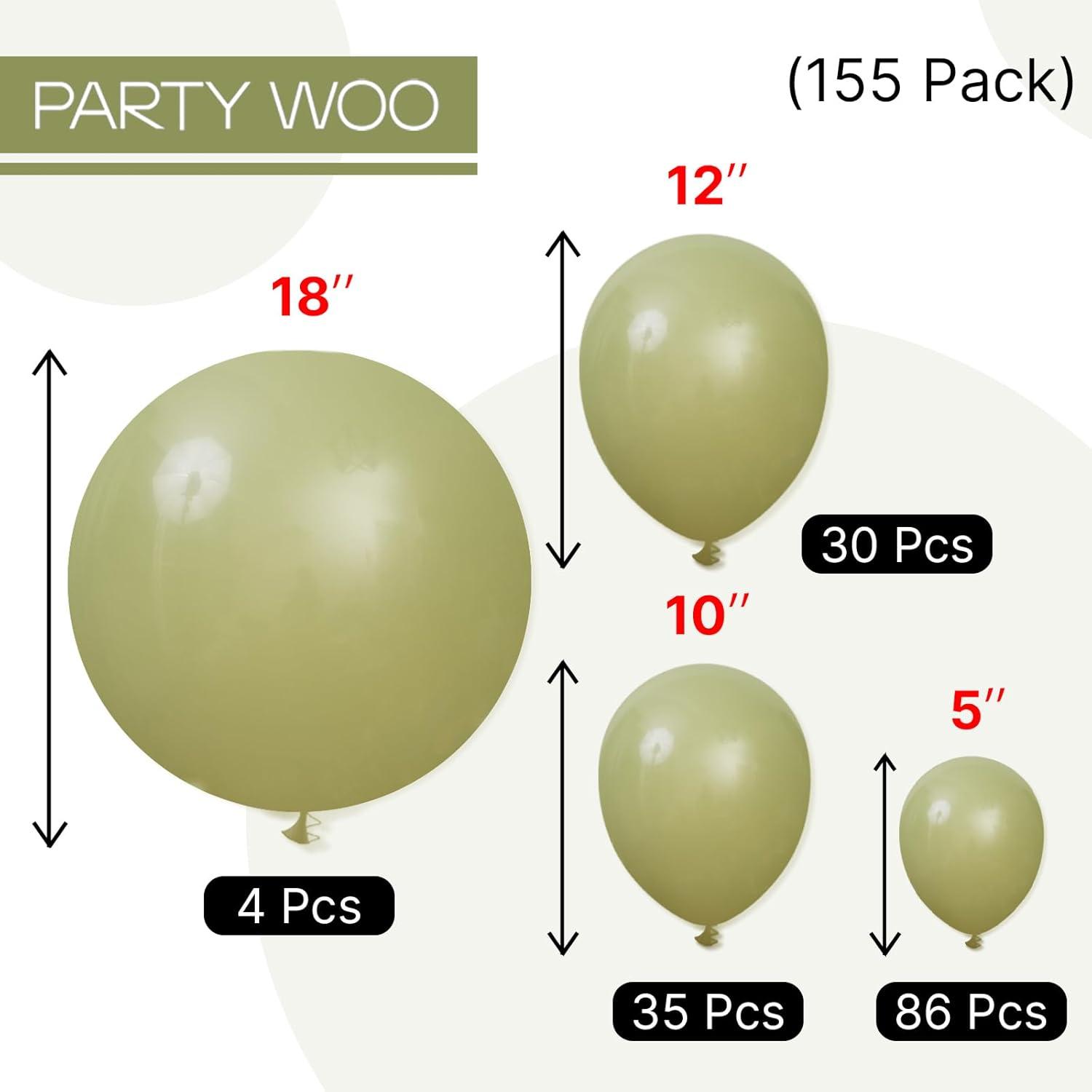 imagePartyWoo Black Balloons 50pcs 5 Inch Black Matte Latex Helium Balloons for Birthday Wedding Anniversary Graduation Bachelorette Engagement Bridal Shower Retirement Party Decorations BlackY18Sage Greenf11