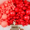 PartyWoo Metallic Gold Balloons, 85 pcs Gold Metallic Balloons Different Sizes Pack of 18 Inch 12 Inch 10 Inch 5 Inch Gold Balloons for Balloon Garland or Balloon Arch as Party Decorations, Gold-G101(Red-y57)