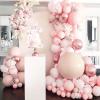 PartyWoo Metallic Gold Balloons, 85 pcs Gold Metallic Balloons Different Sizes Pack of 18 Inch 12 Inch 10 Inch 5 Inch Gold Balloons for Balloon Garland or Balloon Arch as Party Decorations, Gold-G101(Pink-q01)
