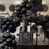 PartyWoo Metallic Gold Balloons, 85 pcs Gold Metallic Balloons Different Sizes Pack of 18 Inch 12 Inch 10 Inch 5 Inch Gold Balloons for Balloon Garland or Balloon Arch as Party Decorations, Gold-G101(Black-y18)