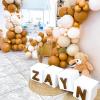 PartyWoo Metallic Gold Balloons, 85 pcs Gold Metallic Balloons Different Sizes Pack of 18 Inch 12 Inch 10 Inch 5 Inch Gold Balloons for Balloon Garland or Balloon Arch as Party Decorations, Gold-G101(Brown-f10)