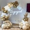 PartyWoo Metallic Gold Balloons, 85 pcs Gold Metallic Balloons Different Sizes Pack of 18 Inch 12 Inch 10 Inch 5 Inch Gold Balloons for Balloon Garland or Balloon Arch as Party Decorations, Gold-G101(White-f12)