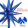 PartyWoo Metallic Gold Star Balloons 110pcs Different Sizes 18 12 10 5 Inch Pack 22 Inch Gold Spike Star Explosion Foil Mylar Balloon Arch Kit for Birthday Engagement Party Decorations Gold-G101(Blue – Metallic Blue)