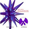 PartyWoo Metallic Gold Star Balloons 110pcs Different Sizes 18 12 10 5 Inch Pack 22 Inch Gold Spike Star Explosion Foil Mylar Balloon Arch Kit for Birthday Engagement Party Decorations Gold-G101(Purple – Metallic Purple)