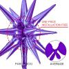 PartyWoo Metallic Gold Star Balloons 110pcs Different Sizes 18 12 10 5 Inch Pack 22 Inch Gold Spike Star Explosion Foil Mylar Balloon Arch Kit for Birthday Engagement Party Decorations Gold-G101(Purple – Royal Purple)