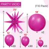 PartyWoo Metallic Gold Star Balloons 110pcs Different Sizes 18 12 10 5 Inch Pack 22 Inch Gold Spike Star Explosion Foil Mylar Balloon Arch Kit for Birthday Engagement Party Decorations Gold-G101(Pink – Jazzberry Jam Pink)
