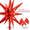 PartyWoo Metallic Gold Star Balloons 110pcs Different Sizes 18 12 10 5 Inch Pack 22 Inch Gold Spike Star Explosion Foil Mylar Balloon Arch Kit for Birthday Engagement Party Decorations Gold-G101(Red)