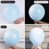 PartyWoo Metallic Gold Star Balloons 110pcs Different Sizes 18 12 10 5 Inch Pack 22 Inch Gold Spike Star Explosion Foil Mylar Balloon Arch Kit for Birthday Engagement Party Decorations Gold-G101(Blue – Pastel Blue)
