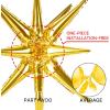 PartyWoo Metallic Gold Star Balloons 110pcs Different Sizes 18 12 10 5 Inch Pack 22 Inch Gold Spike Star Explosion Foil Mylar Balloon Arch Kit for Birthday Engagement Party Decorations Gold-G101(Gold)