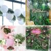 PartyWoo Palm Leaves, 34 pcs Fake Artificiall Palm Leaves, Summer Tropical Fiesta Party Decorations, Flamingo Hawaiian Party Supplies