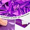 PartyWoo Purple Foil Tablecloth, 3 Pack 54 x 108 Inch Rectangle Tablecloth, Foil Tablecloth for 6 to 8 Foot Table, Metallic Table Cover, Waterproof Table Cloth for Birthday, Wedding, Party