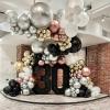 PartyWoo Rose Gold Balloon Arch Kit Garland 100 pcs Different Sizes of 18 12 10 5 Inch Metallic Rose Champagne Gold Bronze Silver Balloons for Wedding Engagement Baby Shower Birthday Party Decorations