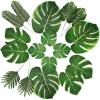 PartyWoo Palm Leaves, 34 pcs Fake Artificiall Palm Leaves, Summer Tropical Fiesta Party Decorations, Flamingo Hawaiian Party Supplies