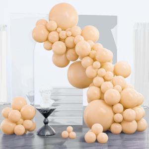 PartyWoo Metallic Gold Balloons, 85 pcs Gold Metallic Balloons Different Sizes Pack of 18 Inch 12 Inch 10 Inch 5 Inch Gold Balloons for Balloon Garland or Balloon Arch as Party Decorations, Gold-G101(Apricot-f05)