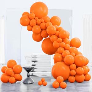 PartyWoo Metallic Gold Balloons, 85 pcs Gold Metallic Balloons Different Sizes Pack of 18 Inch 12 Inch 10 Inch 5 Inch Gold Balloons for Balloon Garland or Balloon Arch as Party Decorations, Gold-G101(Orange-y9)