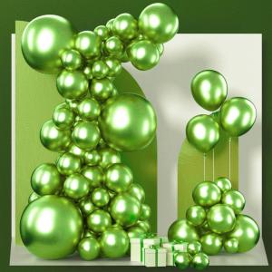 PartyWoo Metallic Gold Balloons, 85 pcs Gold Metallic Balloons Different Sizes Pack of 18 Inch 12 Inch 10 Inch 5 Inch Gold Balloons for Balloon Garland or Balloon Arch as Party Decorations, Gold-G101(Green-g121)