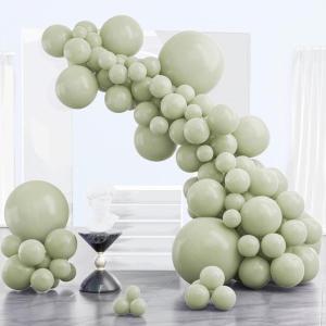 PartyWoo Metallic Gold Balloons, 85 pcs Gold Metallic Balloons Different Sizes Pack of 18 Inch 12 Inch 10 Inch 5 Inch Gold Balloons for Balloon Garland or Balloon Arch as Party Decorations, Gold-G101(Dusty Green-f32)