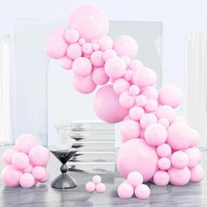 PartyWoo Metallic Gold Balloons, 85 pcs Gold Metallic Balloons Different Sizes Pack of 18 Inch 12 Inch 10 Inch 5 Inch Gold Balloons for Balloon Garland or Balloon Arch as Party Decorations, Gold-G101(Pink-q05)