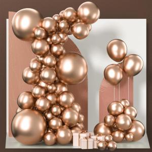 PartyWoo Metallic Gold Balloons, 85 pcs Gold Metallic Balloons Different Sizes Pack of 18 Inch 12 Inch 10 Inch 5 Inch Gold Balloons for Balloon Garland or Balloon Arch as Party Decorations, Gold-G101(Champagne Gold-g112)
