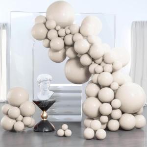 PartyWoo Metallic Gold Balloons, 85 pcs Gold Metallic Balloons Different Sizes Pack of 18 Inch 12 Inch 10 Inch 5 Inch Gold Balloons for Balloon Garland or Balloon Arch as Party Decorations, Gold-G101(White-f12)