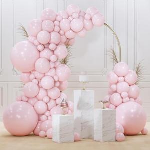 PartyWoo Metallic Gold Balloons, 85 pcs Gold Metallic Balloons Different Sizes Pack of 18 Inch 12 Inch 10 Inch 5 Inch Gold Balloons for Balloon Garland or Balloon Arch as Party Decorations, Gold-G101(Pink-q01)