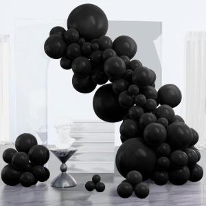 PartyWoo Metallic Gold Balloons, 85 pcs Gold Metallic Balloons Different Sizes Pack of 18 Inch 12 Inch 10 Inch 5 Inch Gold Balloons for Balloon Garland or Balloon Arch as Party Decorations, Gold-G101(Black-y18)