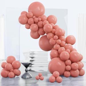 PartyWoo Metallic Gold Balloons, 85 pcs Gold Metallic Balloons Different Sizes Pack of 18 Inch 12 Inch 10 Inch 5 Inch Gold Balloons for Balloon Garland or Balloon Arch as Party Decorations, Gold-G101(Pink-f01)