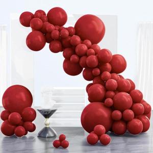 PartyWoo Metallic Gold Balloons, 85 pcs Gold Metallic Balloons Different Sizes Pack of 18 Inch 12 Inch 10 Inch 5 Inch Gold Balloons for Balloon Garland or Balloon Arch as Party Decorations, Gold-G101(Red-y62)