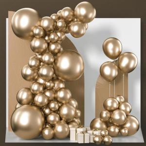 PartyWoo Metallic Gold Balloons, 85 pcs Gold Metallic Balloons Different Sizes Pack of 18 Inch 12 Inch 10 Inch 5 Inch Gold Balloons for Balloon Garland or Balloon Arch as Party Decorations, Gold-G101(Chrome Gold-g127)