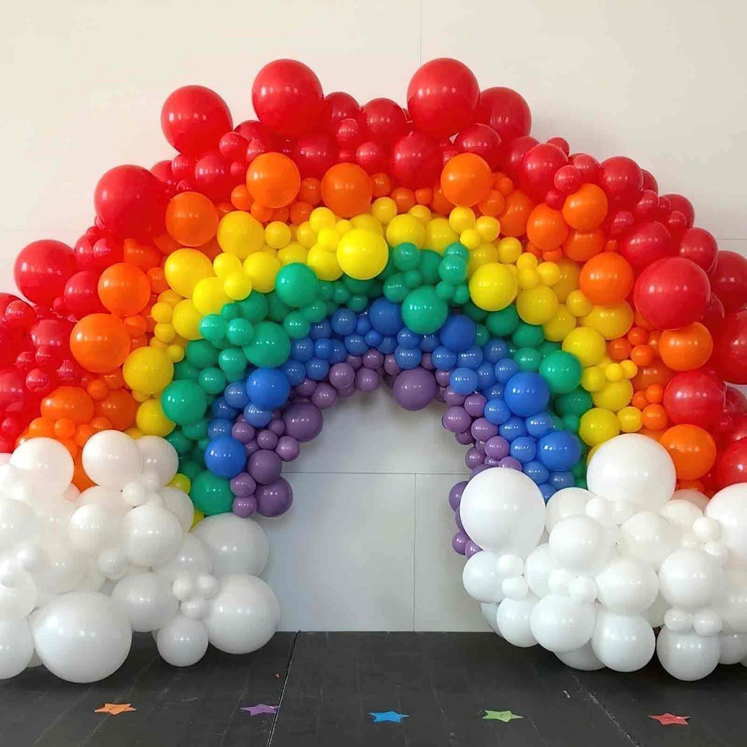 imagePartyWoo Rainbow Balloons 120 pcs and Crepe Paper Streamers 6 Rolls