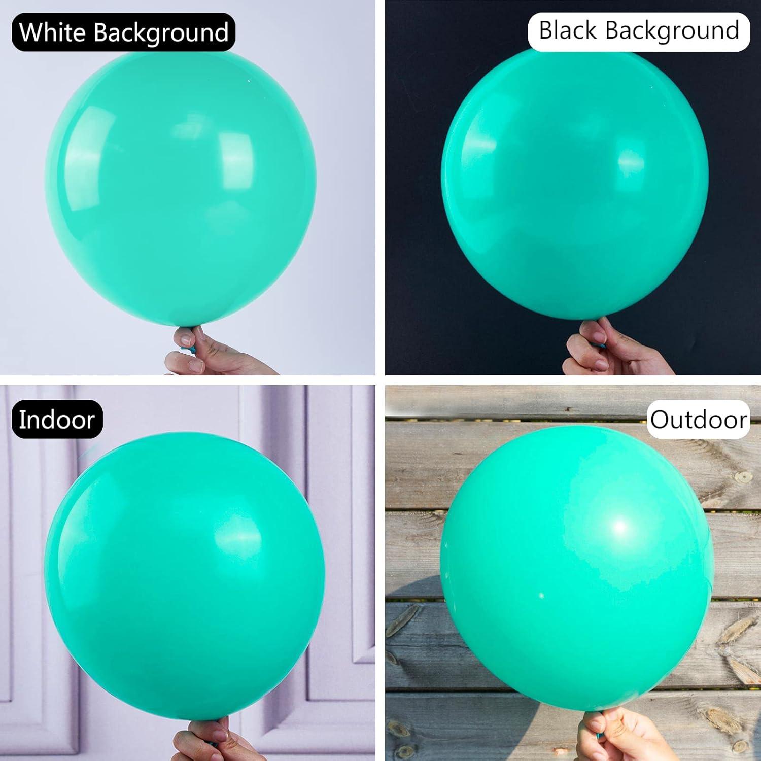 imagePartyWoo Teal Blue Balloons 140 pcs and Crepe Paper Streamers 4 Rolls