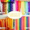 PartyWoo Rainbow Balloons 120 pcs and Crepe Paper Streamers 6 Rolls