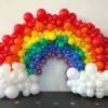 PartyWoo Rainbow Balloons 50 pcs and Crepe Paper Streamers 6 Rolls