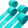 PartyWoo Teal Blue Balloons 140 pcs and Crepe Paper Streamers 4 Rolls