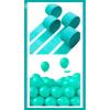PartyWoo Teal Blue Balloons 120 pcs and Crepe Paper Streamers 4 Rolls