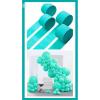 PartyWoo Teal Blue Balloons 140 pcs and Crepe Paper Streamers 4 Rolls