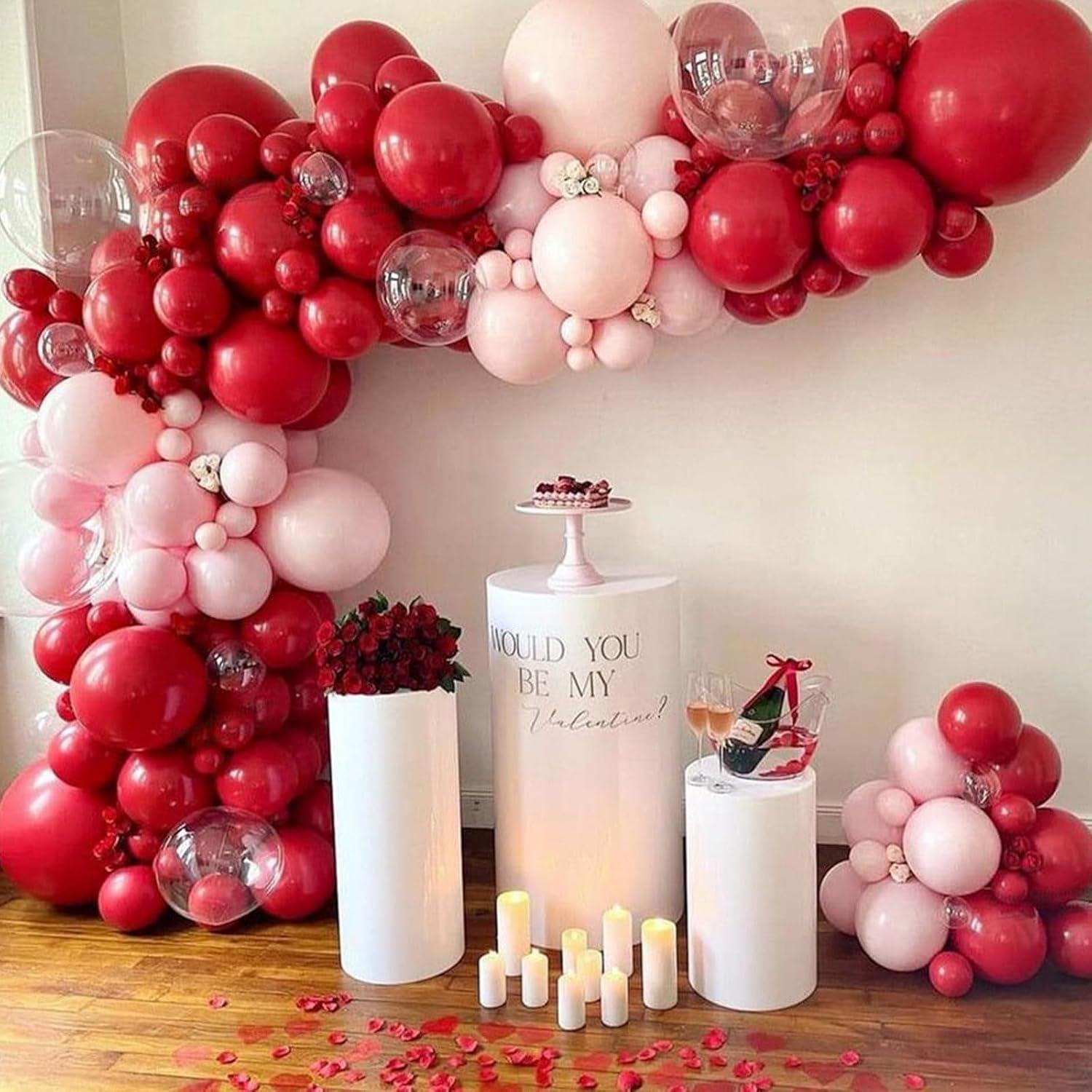 imagePartyWoo Maroon Balloons 50 pcs 12 Inch Burgundy Ruby Red Dark Red Latex Helium Balloons for Graduation Birthday Valentines Day Thanksgiving Wedding Anniversary Party Decorations RedY75
