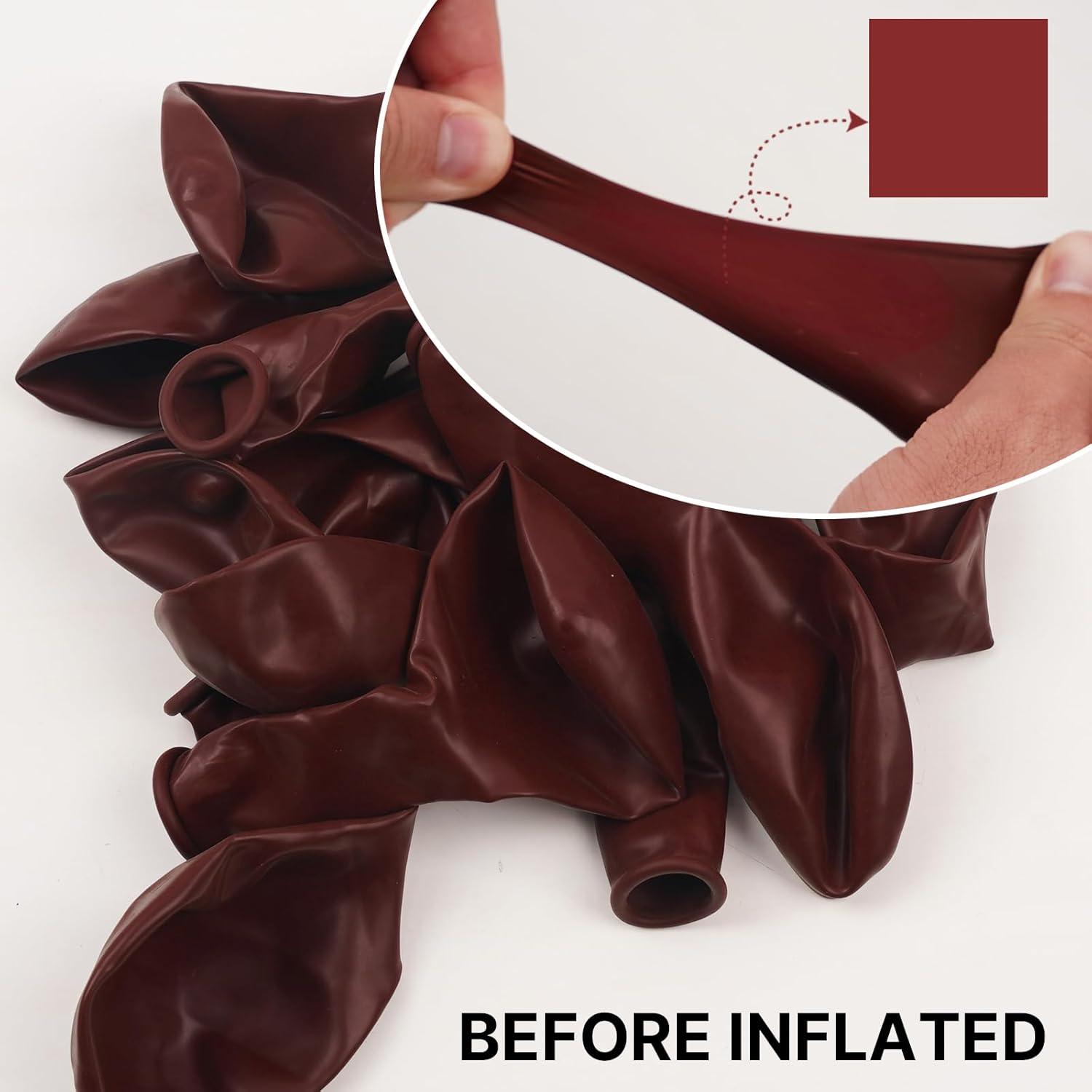 imagePartyWoo Maroon Balloons 50 pcs 12 Inch Burgundy Ruby Red Dark Red Latex Helium Balloons for Graduation Birthday Valentines Day Thanksgiving Wedding Anniversary Party Decorations RedY75