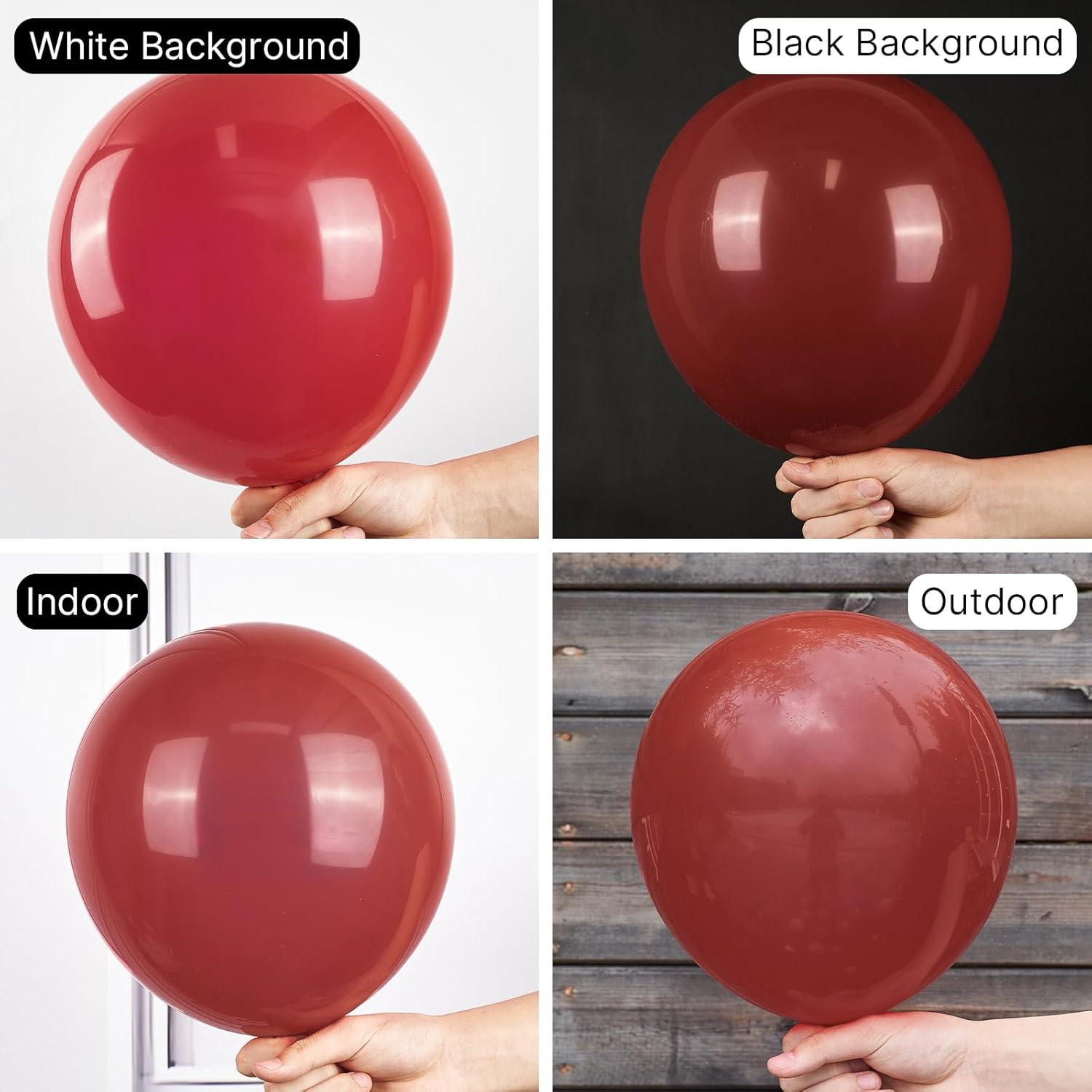imagePartyWoo Maroon Balloons 50 pcs 12 Inch Burgundy Ruby Red Dark Red Latex Helium Balloons for Graduation Birthday Valentines Day Thanksgiving Wedding Anniversary Party Decorations RedY75
