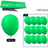 PartyWoo Clover Green Balloons, 100 pcs 10 Inch Malachite Balloons for Garland Arch, Party, Birthday, Baby Shower Decorations, Green-Y24