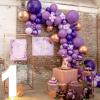 PartyWoo Dark Purple Balloons 51 pcs 12 Inch Royal Purple Balloons for Graduation Halloween Mardi Gras Ramadan Eid Wedding Baby Shower Anniversary Birthday Party Decorations Purple-Y16