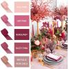 PartyWoo Dusty Pink Crepe Paper Streamers 6 Rolls 492 ft Pack of Metallic Rose Gold Burgundy Hot and Light Pink Crepe Paper for Bachelorette Birthday Party Decorations (1.8 Inch x 82 Ft/Roll)