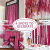 PartyWoo Dusty Pink Crepe Paper Streamers 6 Rolls 492 ft Pack of Metallic Rose Gold Burgundy Hot and Light Pink Crepe Paper for Bachelorette Birthday Party Decorations (1.8 Inch x 82 Ft/Roll)