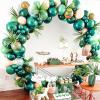PartyWoo Green Balloons 138 pcs Different Sizes Pack of 18 12 10 5 Inch Dark Metallic Green Balloon Arch Kit Garland For Birthday Graduation Forest Theme Party Decorations Green-Y56 and Green-103