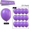 PartyWoo Lavender Balloons, 51 pcs 12 Inch Light Purple Balloons, Purple Balloons for Balloon Garland or Balloon Arch as Party Decorations, Wedding Decorations, Baby Shower Decorations, Purple-Y15