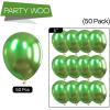 PartyWoo Metallic Green Balloons 50 pcs 5 Inch Small Mini Metallic Apple Green Latex Balloons for Graduation Halloween Safari Dinosaur Weddings Baby Showers Birthday Party Decorations Green-G121