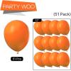 PartyWoo Orange Balloons 51 pcs 12 Inch Fall Tangerine Latex Helium Balloons for Thanksgiving Halloween Little Cutie Wedding Baby Shower Birthday Graduation Party Decorations Orange-Y9