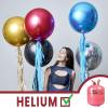 PartyWoo Red Foil Balloons 6pcs 22 Inch Burgundy Large Round Foil Big Giant 4D Jumbo Inflatable Mirror Ball Mylar Balloons for Graduation Birthday Anniversary Casino Cherry Party Decorations